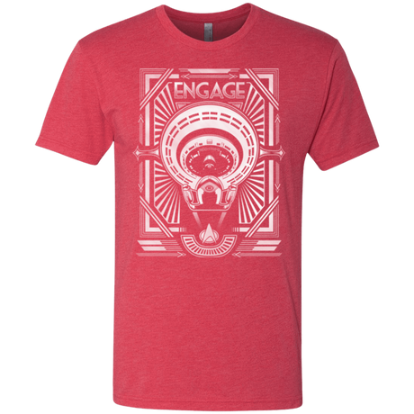 T-Shirts Vintage Red / Small Star Trek Engage Men's Triblend T-Shirt