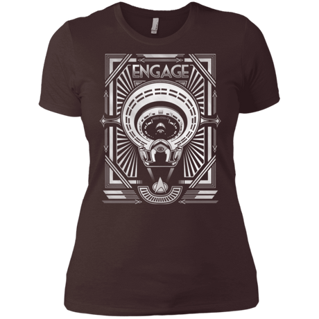 T-Shirts Dark Chocolate / X-Small Star Trek Engage Women's Premium T-Shirt