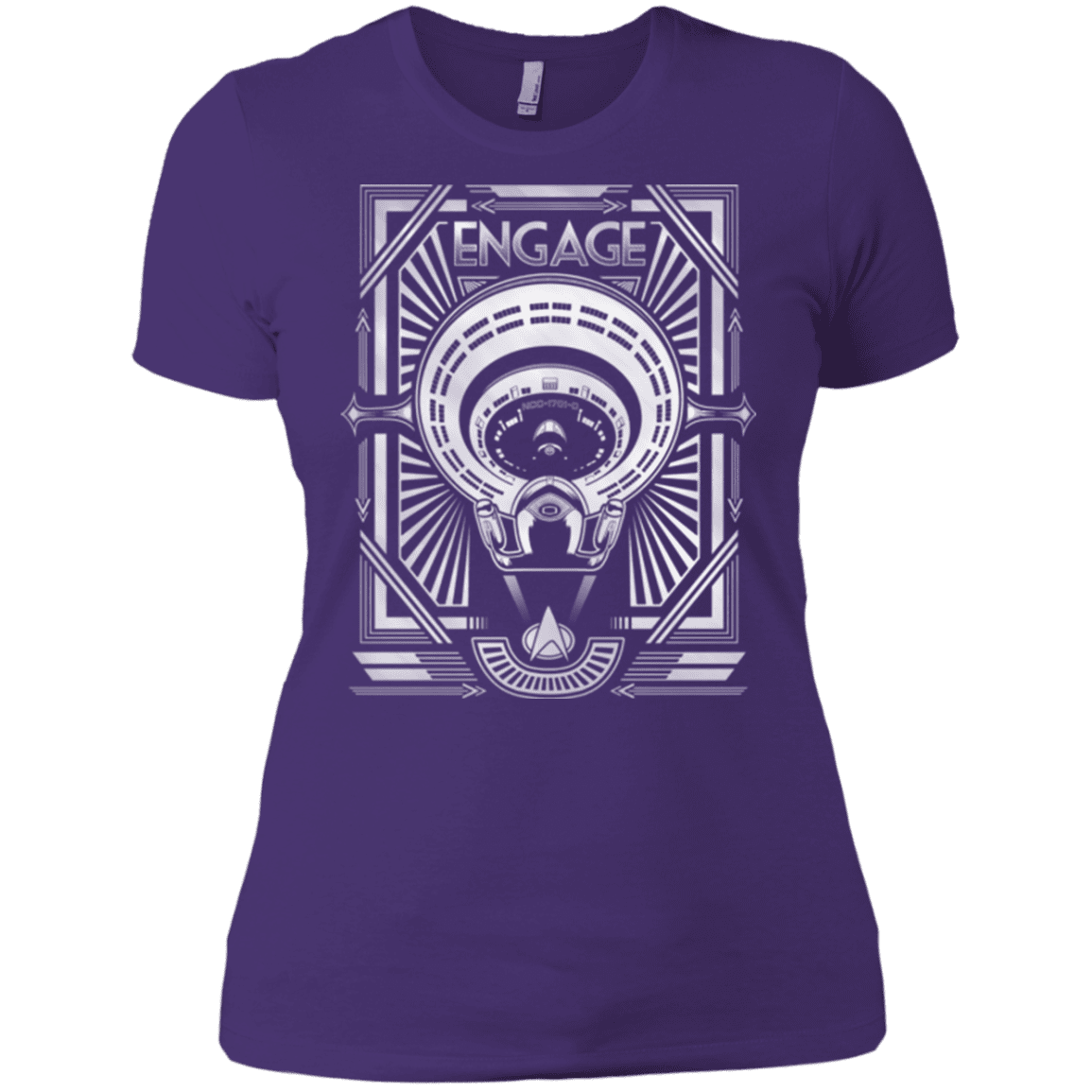 T-Shirts Purple / X-Small Star Trek Engage Women's Premium T-Shirt