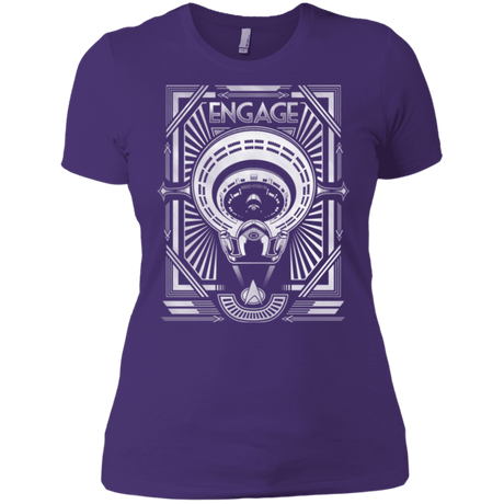 T-Shirts Purple / X-Small Star Trek Engage Women's Premium T-Shirt