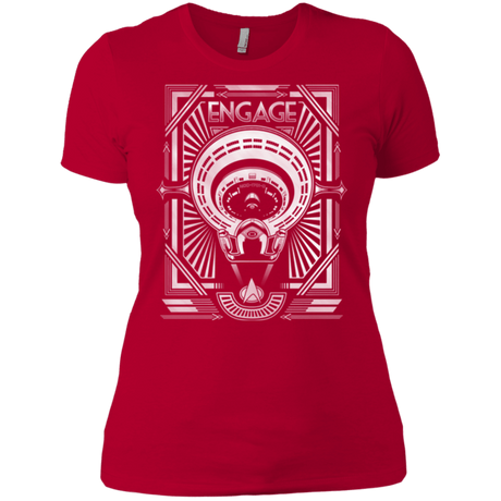 T-Shirts Red / X-Small Star Trek Engage Women's Premium T-Shirt