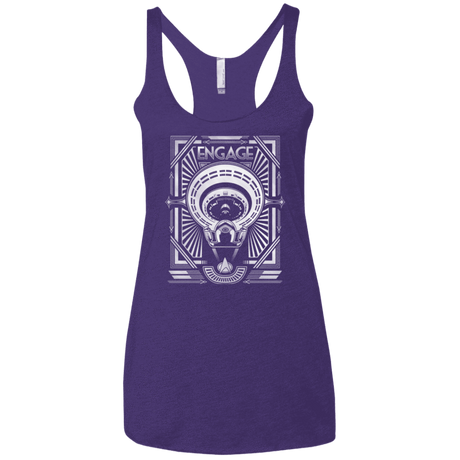 T-Shirts Purple / X-Small Star Trek Engage Women's Triblend Racerback Tank