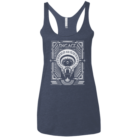 T-Shirts Vintage Navy / X-Small Star Trek Engage Women's Triblend Racerback Tank