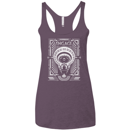 T-Shirts Vintage Purple / X-Small Star Trek Engage Women's Triblend Racerback Tank