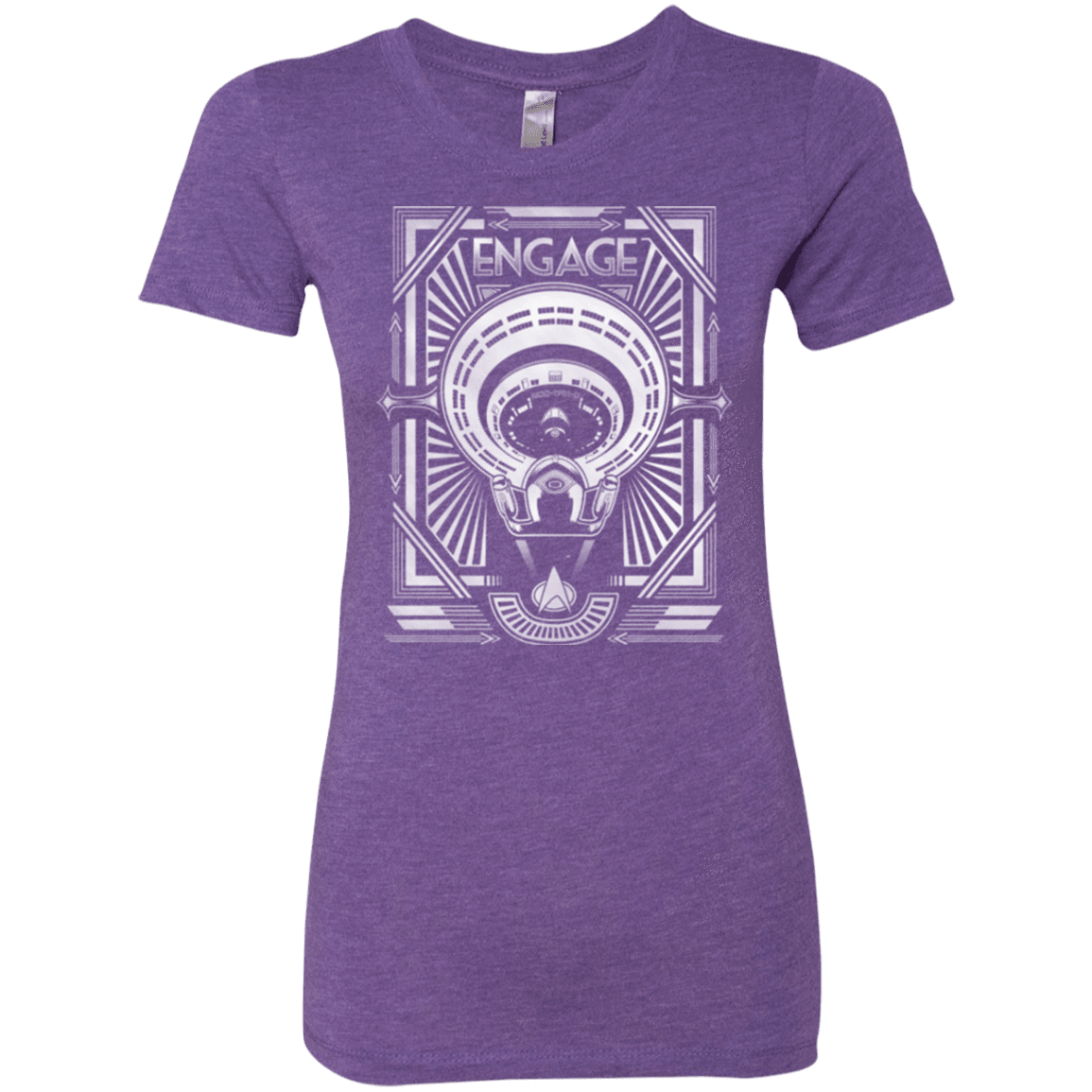 T-Shirts Purple Rush / Small Star Trek Engage Women's Triblend T-Shirt