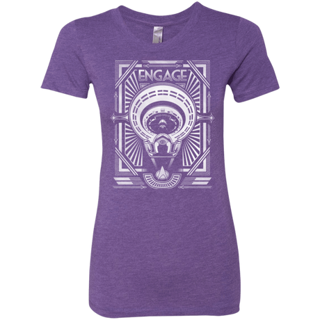 T-Shirts Purple Rush / Small Star Trek Engage Women's Triblend T-Shirt