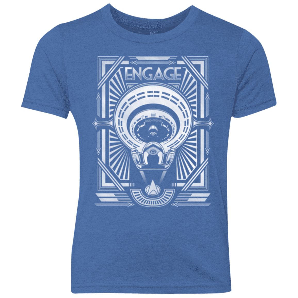 T-Shirts Vintage Royal / YXS Star Trek Engage Youth Triblend T-Shirt