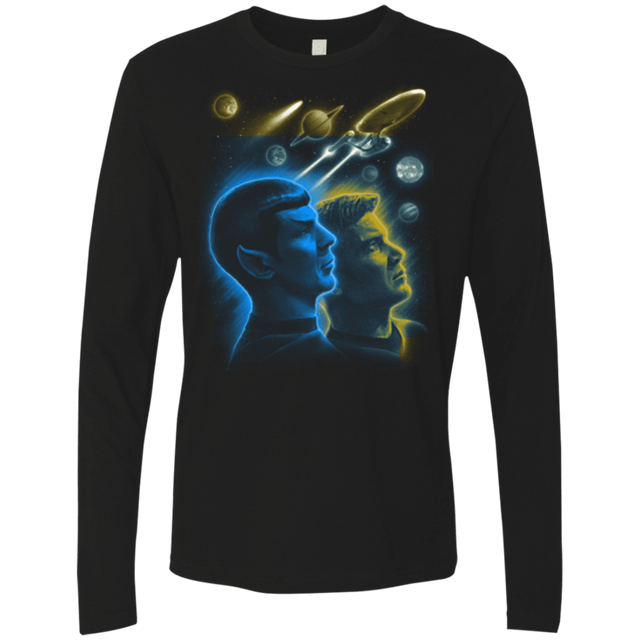 T-Shirts Black / Small Star Trek Kirk Spock Men's Premium Long Sleeve