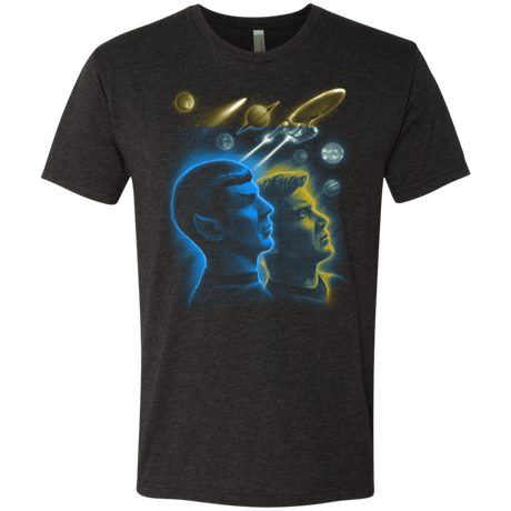T-Shirts Vintage Black / Small Star Trek Kirk Spock Men's Triblend T-Shirt