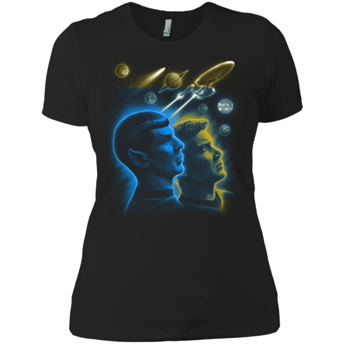 T-Shirts Black / X-Small Star Trek Kirk Spock Women's Premium T-Shirt