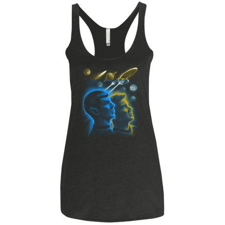 T-Shirts Vintage Black / X-Small Star Trek Kirk Spock Women's Triblend Racerback Tank