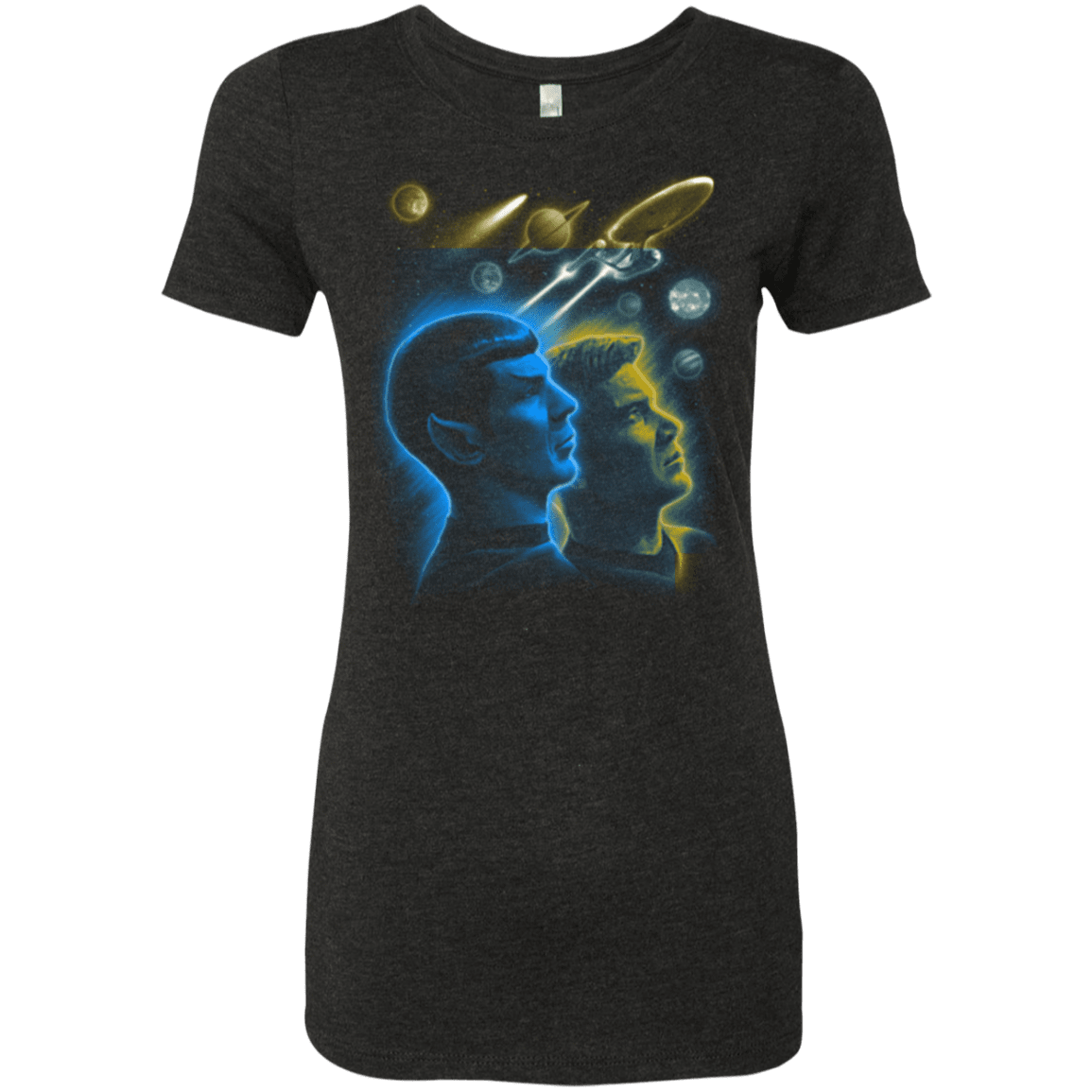 T-Shirts Vintage Black / Small Star Trek Kirk Spock Women's Triblend T-Shirt
