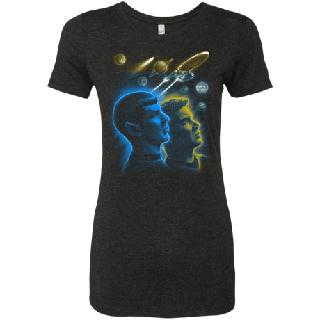 T-Shirts Vintage Black / Small Star Trek Kirk Spock Women's Triblend T-Shirt