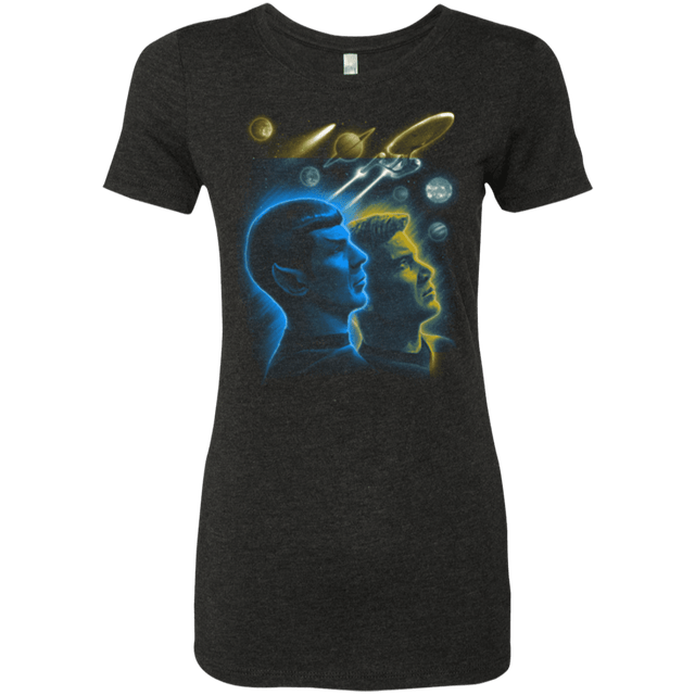 T-Shirts Vintage Black / Small Star Trek Kirk Spock Women's Triblend T-Shirt