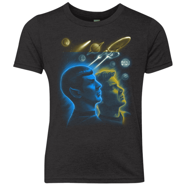 T-Shirts Vintage Black / YXS Star Trek Kirk Spock Youth Triblend T-Shirt