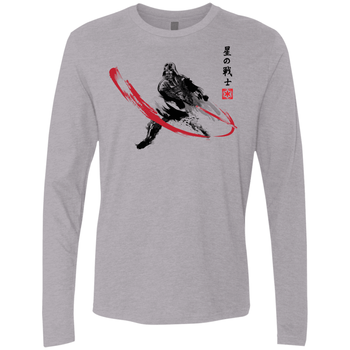 T-Shirts Heather Grey / Small STAR WARRIOR SUMI-E Men's Premium Long Sleeve