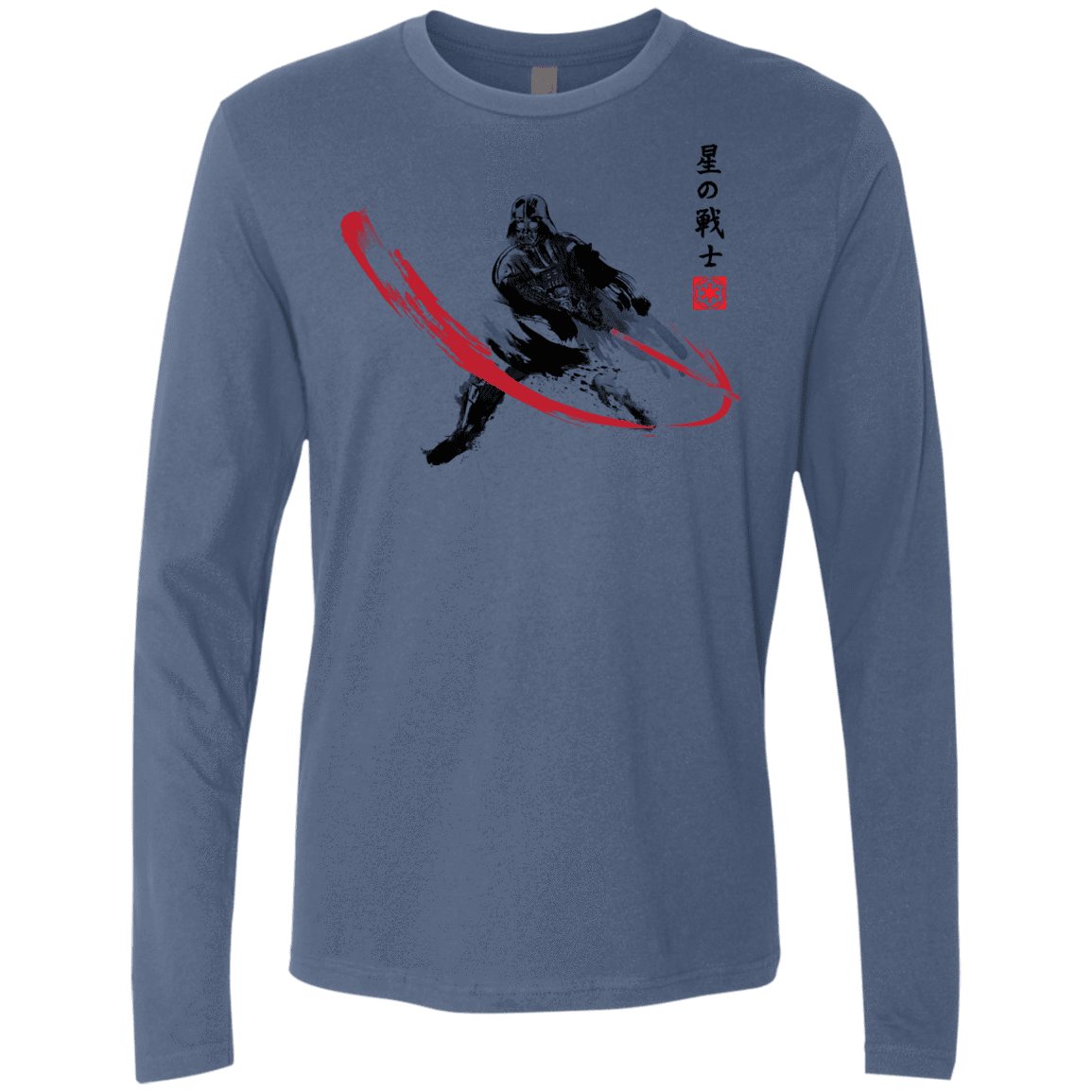 T-Shirts Indigo / Small STAR WARRIOR SUMI-E Men's Premium Long Sleeve