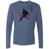 T-Shirts Indigo / Small STAR WARRIOR SUMI-E Men's Premium Long Sleeve