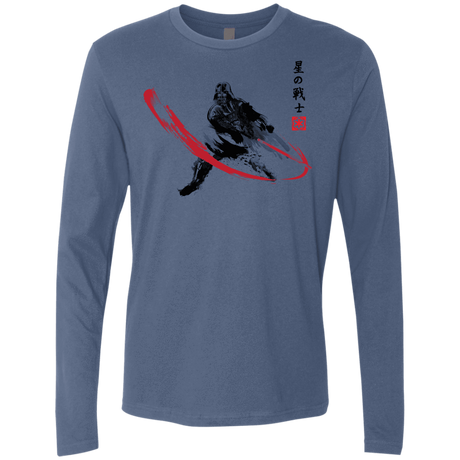 T-Shirts Indigo / Small STAR WARRIOR SUMI-E Men's Premium Long Sleeve