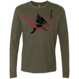 T-Shirts Military Green / Small STAR WARRIOR SUMI-E Men's Premium Long Sleeve