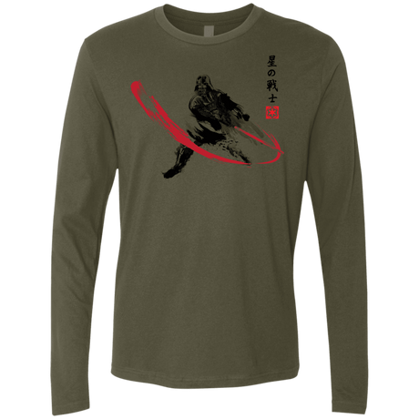 T-Shirts Military Green / Small STAR WARRIOR SUMI-E Men's Premium Long Sleeve