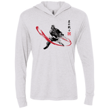 T-Shirts Heather White / X-Small STAR WARRIOR SUMI-E Triblend Long Sleeve Hoodie Tee