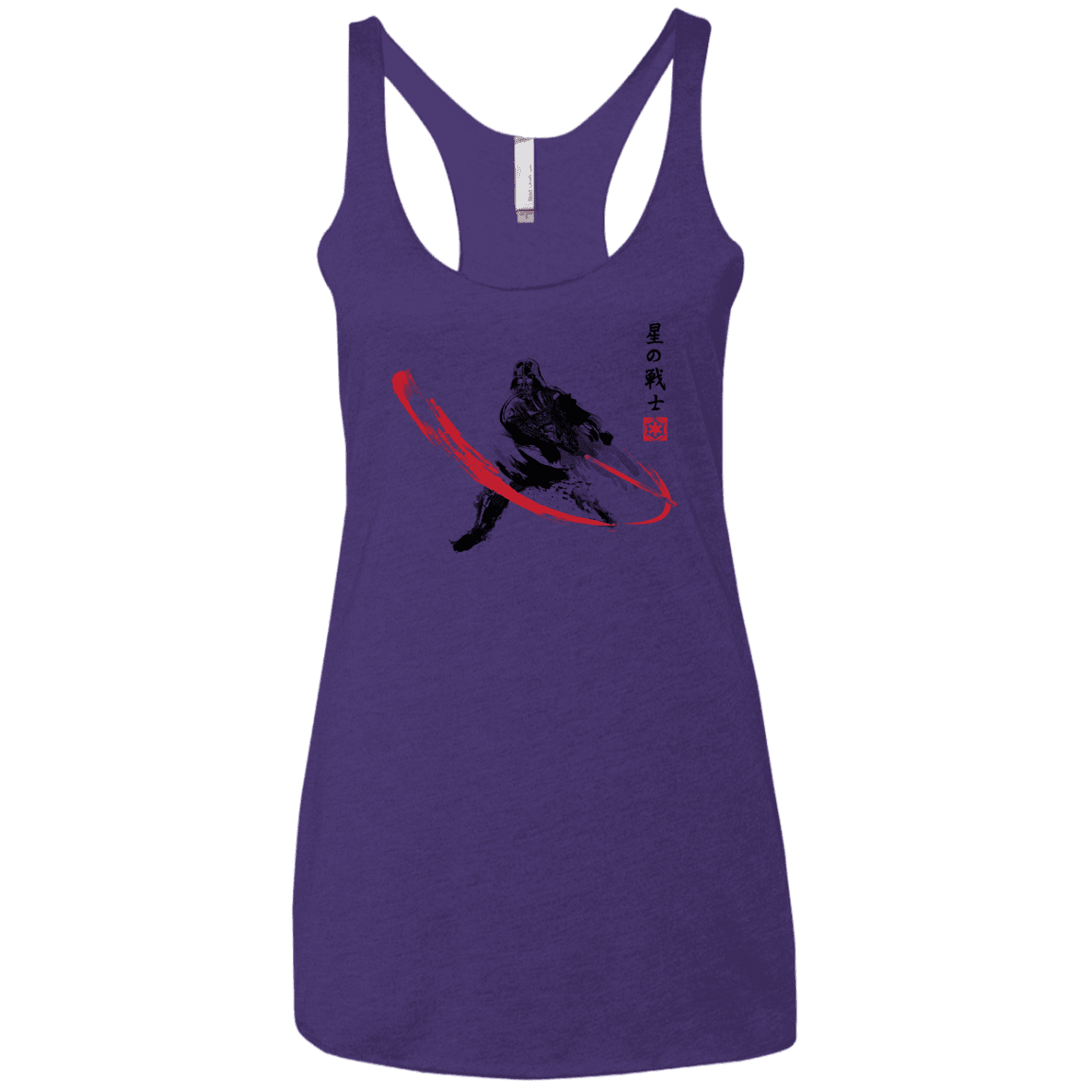 T-Shirts Purple / X-Small STAR WARRIOR SUMI-E Women's Triblend Racerback Tank