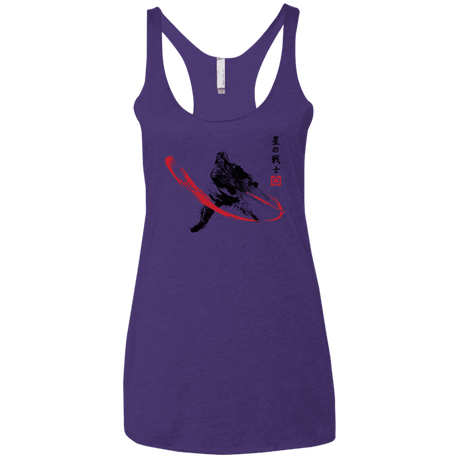 T-Shirts Purple / X-Small STAR WARRIOR SUMI-E Women's Triblend Racerback Tank