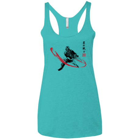 T-Shirts Tahiti Blue / X-Small STAR WARRIOR SUMI-E Women's Triblend Racerback Tank