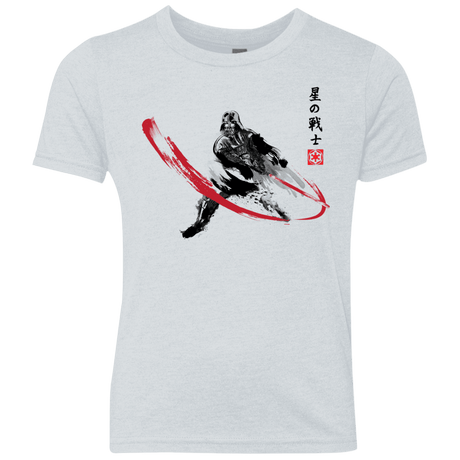 T-Shirts Heather White / YXS STAR WARRIOR SUMI-E Youth Triblend T-Shirt