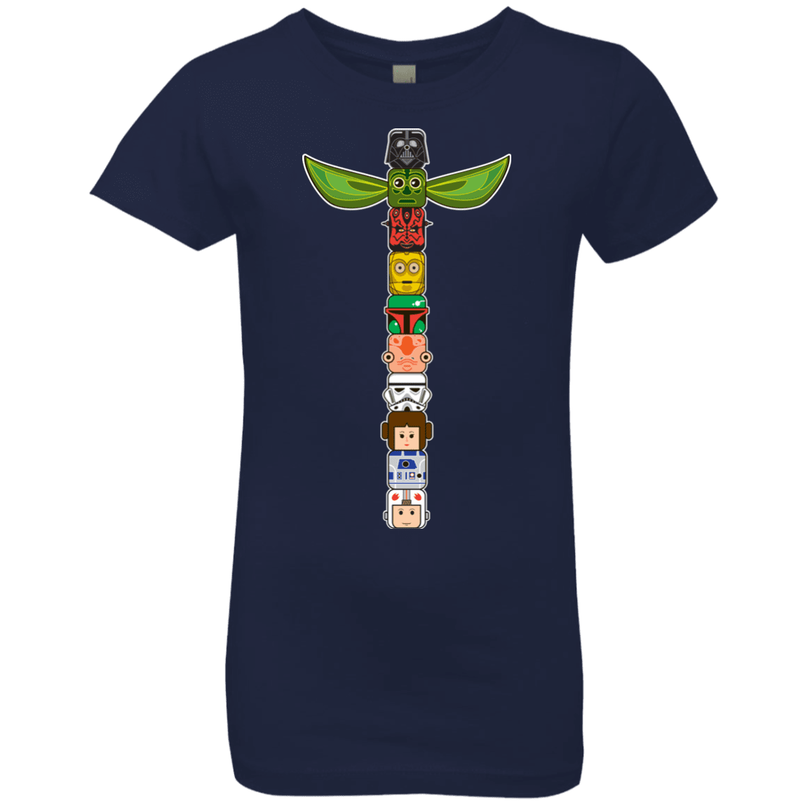 T-Shirts Midnight Navy / YXS Star Wars Totem Girls Premium T-Shirt