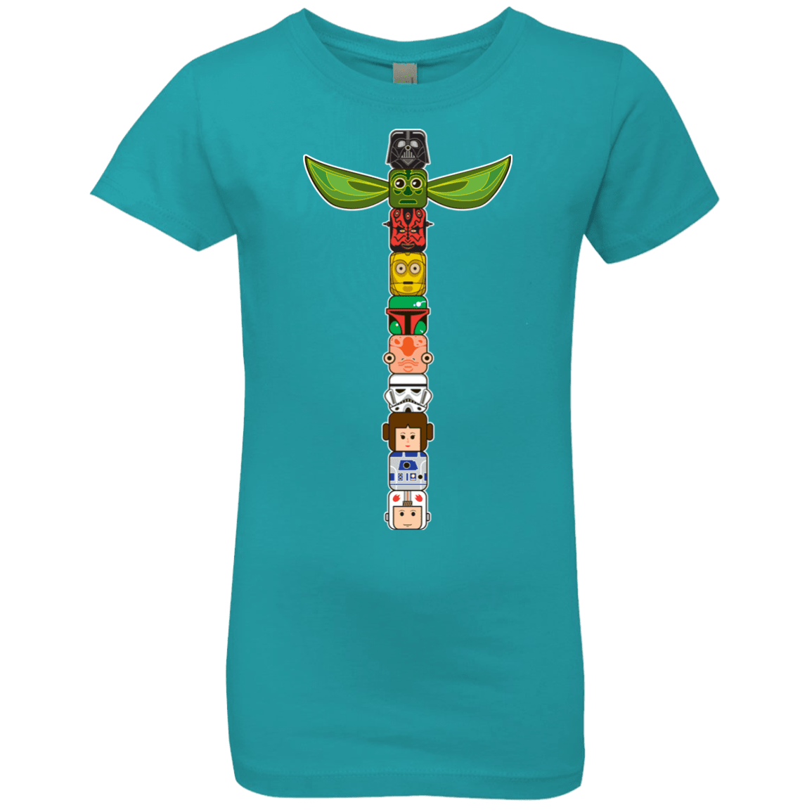 T-Shirts Tahiti Blue / YXS Star Wars Totem Girls Premium T-Shirt