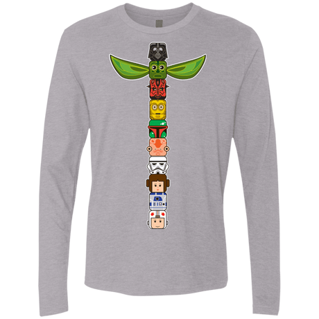 T-Shirts Heather Grey / Small Star Wars Totem Men's Premium Long Sleeve