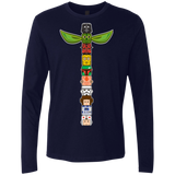 T-Shirts Midnight Navy / Small Star Wars Totem Men's Premium Long Sleeve