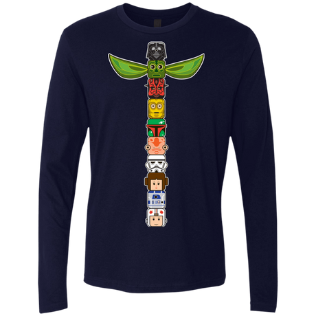 T-Shirts Midnight Navy / Small Star Wars Totem Men's Premium Long Sleeve