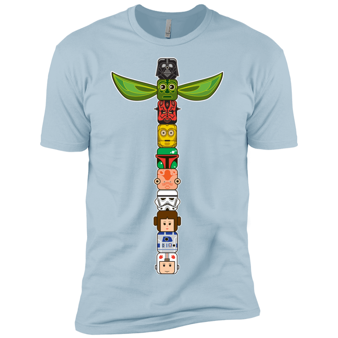 T-Shirts Light Blue / X-Small Star Wars Totem Men's Premium T-Shirt