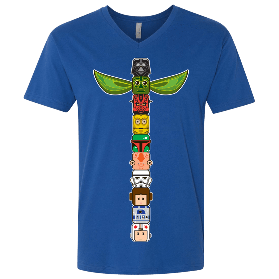 Star Wars Totem Men s Premium V Neck Pop Up Tee