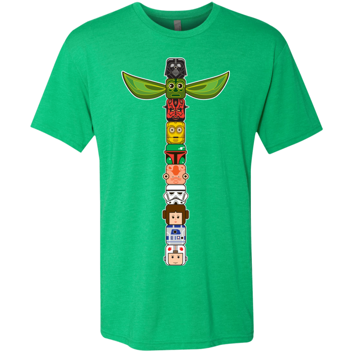 T-Shirts Envy / Small Star Wars Totem Men's Triblend T-Shirt