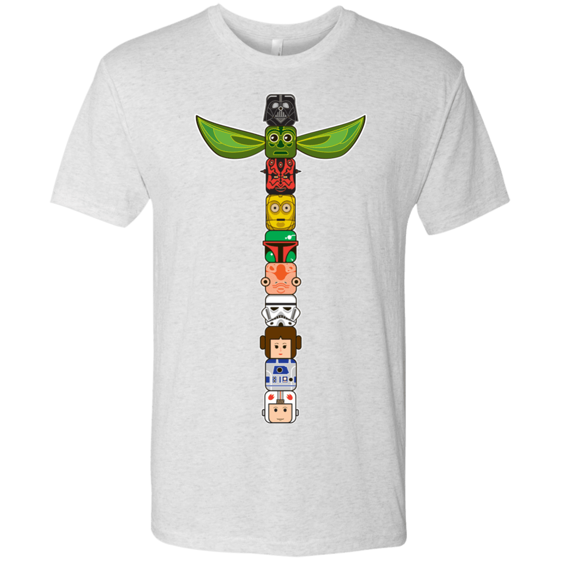 T-Shirts Heather White / Small Star Wars Totem Men's Triblend T-Shirt