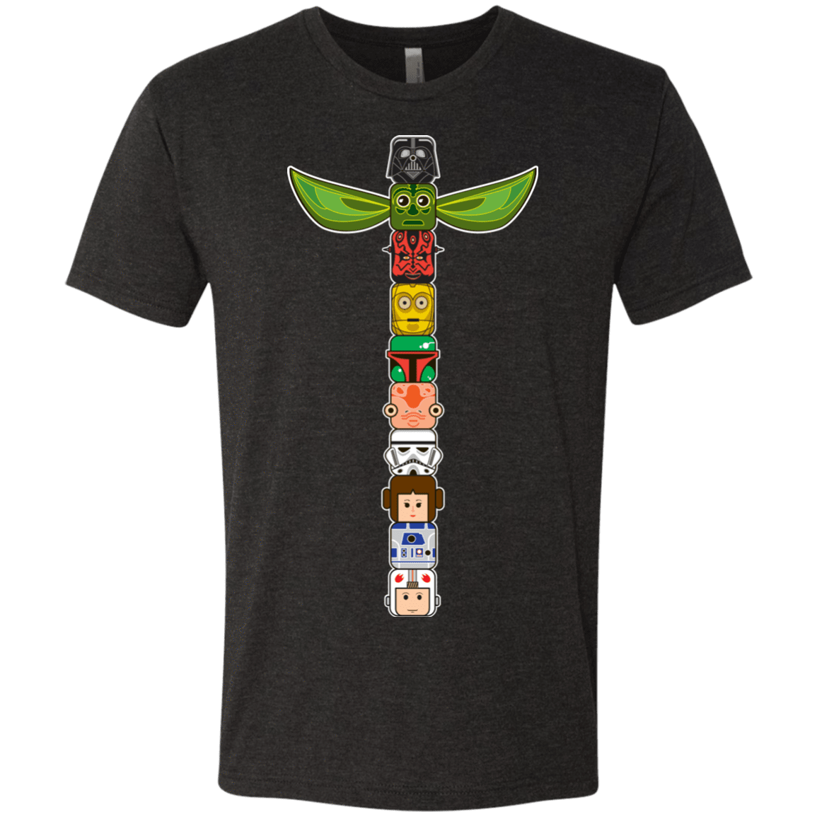 T-Shirts Vintage Black / Small Star Wars Totem Men's Triblend T-Shirt