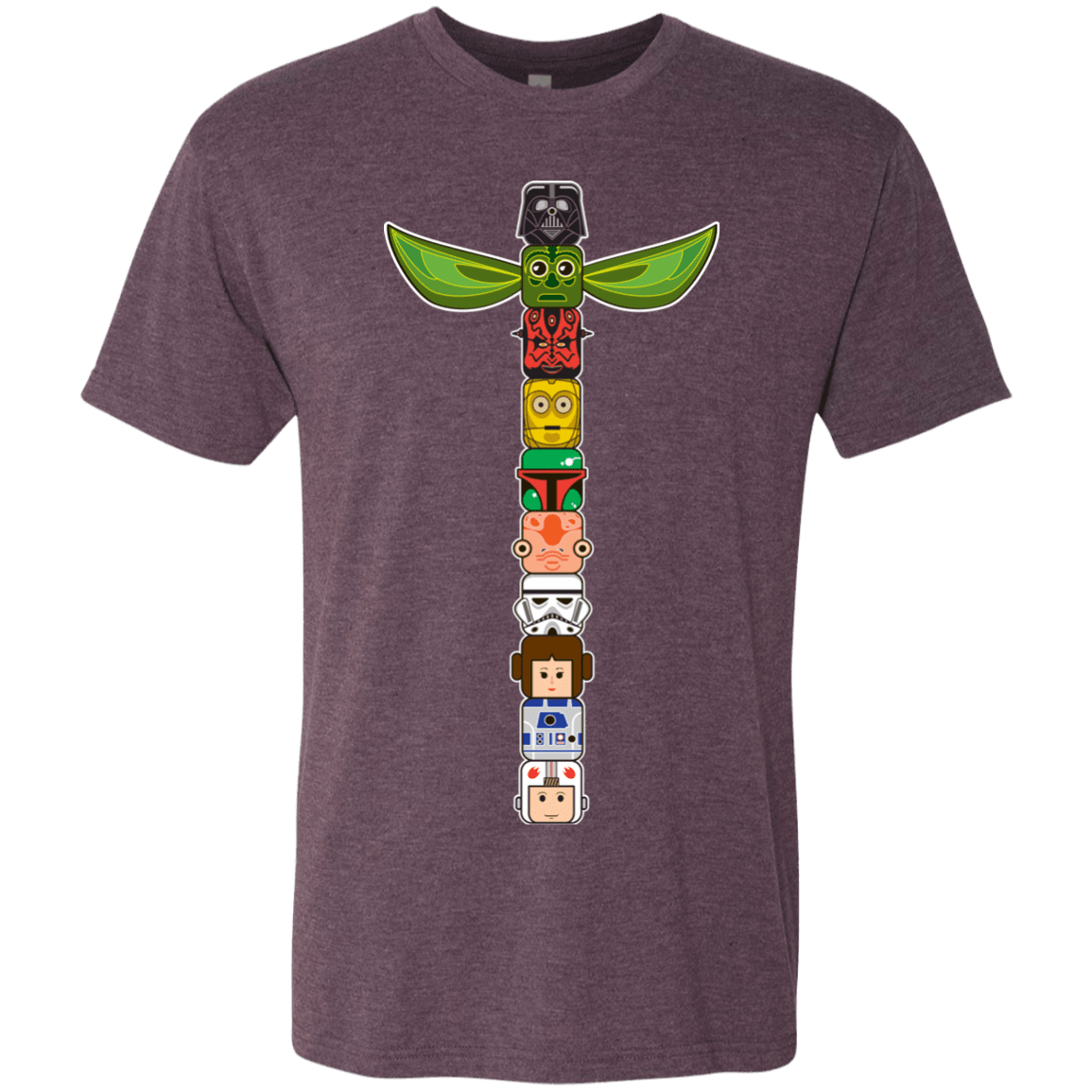 T-Shirts Vintage Purple / Small Star Wars Totem Men's Triblend T-Shirt