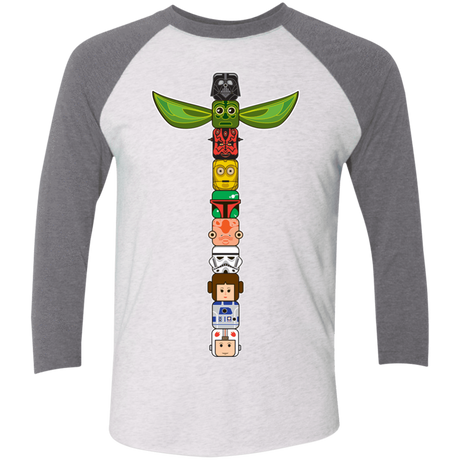 T-Shirts Heather White/Premium Heather / X-Small Star Wars Totem Triblend 3/4 Sleeve