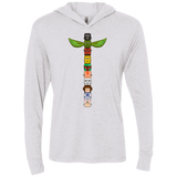 T-Shirts Heather White / X-Small Star Wars Totem Triblend Long Sleeve Hoodie Tee