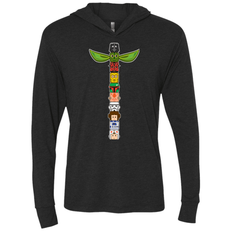 T-Shirts Vintage Black / X-Small Star Wars Totem Triblend Long Sleeve Hoodie Tee