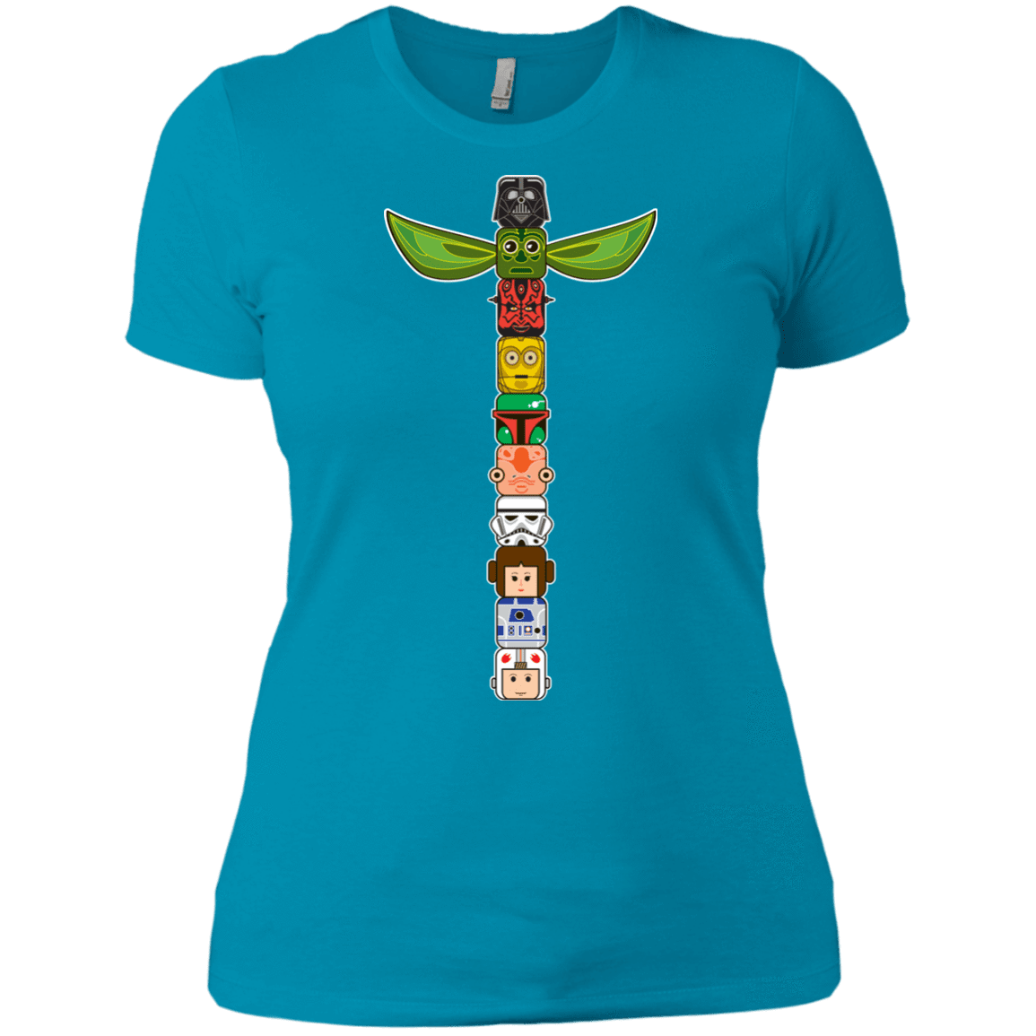 T-Shirts Turquoise / X-Small Star Wars Totem Women's Premium T-Shirt