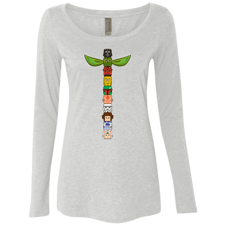 T-Shirts Heather White / Small Star Wars Totem Women's Triblend Long Sleeve Shirt