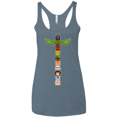 T-Shirts Indigo / X-Small Star Wars Totem Women's Triblend Racerback Tank