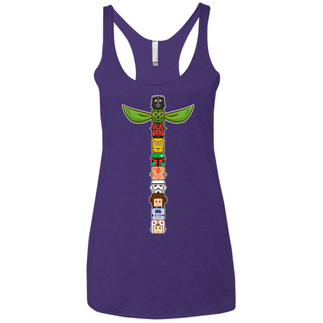 T-Shirts Purple / X-Small Star Wars Totem Women's Triblend Racerback Tank