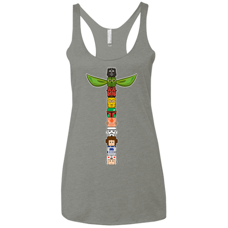 T-Shirts Venetian Grey / X-Small Star Wars Totem Women's Triblend Racerback Tank