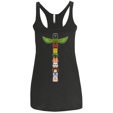 T-Shirts Vintage Black / X-Small Star Wars Totem Women's Triblend Racerback Tank